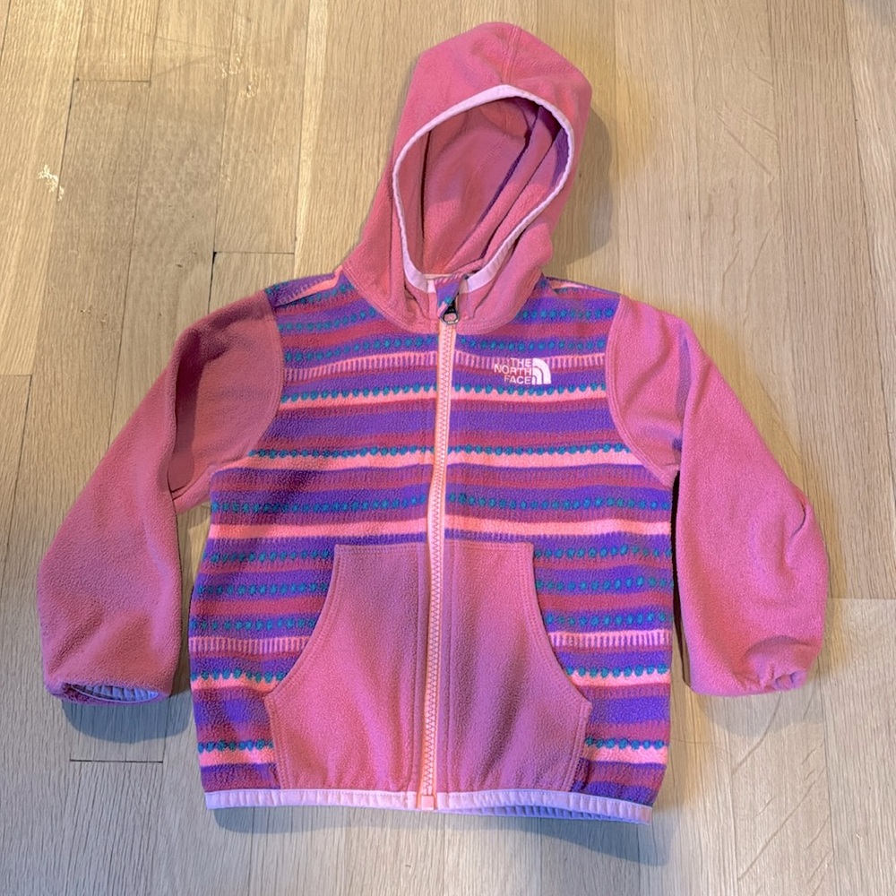 The North Face Glacier Fleece Hoodie for toddler girls 18-24 M
